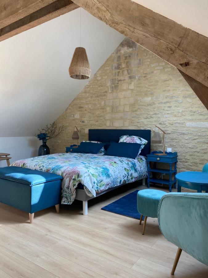 Charmante Maison Du XVIII En Pierre Renovee Colleville-Montgomery Bagian luar foto